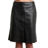 MIU MIU CONTRAST LEATHER SKIRT Condition grade B+. Size Italian 40. 70cm waist, 55cm length. Bl...