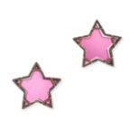 NO RESERVE - YVES SAINT LAURENT, A PAIR OF PINK STAR CLIP EARRINGS, signed ‘Yves Saint Laurent’, ...