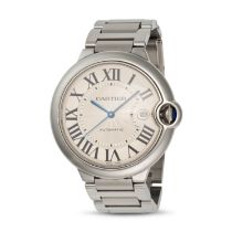 CARTIER - A MEN'S CARTIER BALLON BLEU AUTOMATIC WRISTWATCH in stainless steel, 3001, c.2010, the ...