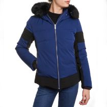 FUSALP HOODED SKI JACKET Condition grade A. Size French 38. 80cm chest, 70cm length. Blue and b...