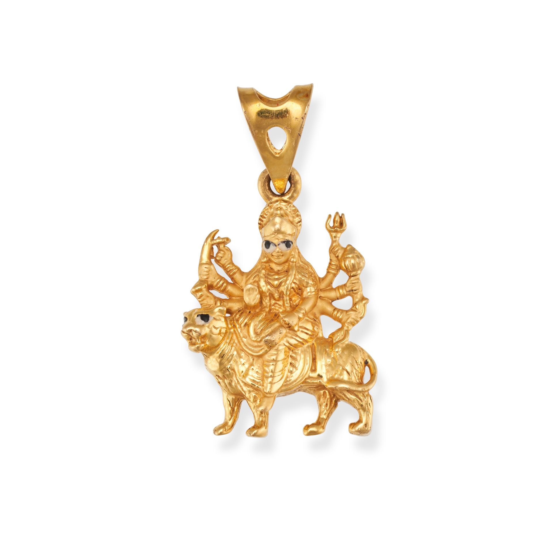 A GOLD PENDANT in 22ct gold, depicting a Hindu God, stamped 916, 3.0g.
