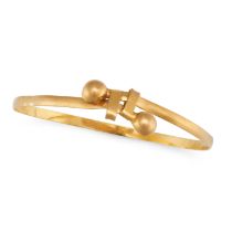A BABY BANGLE in 22ct gold, misshapen, stamped 916, 4.9g.