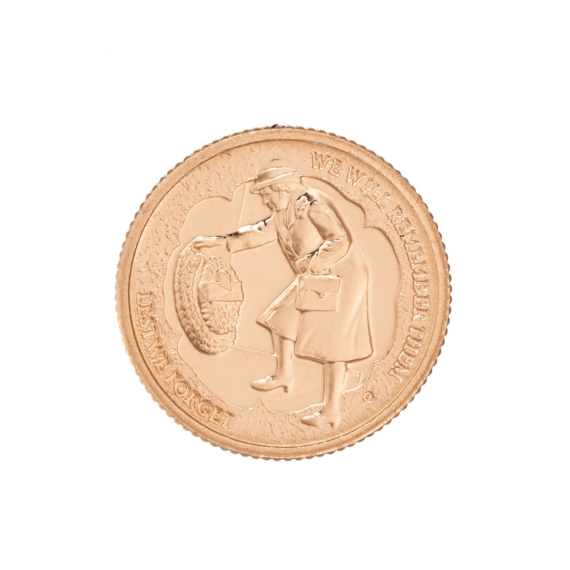 A GIBRALTAR COIN in yellow gold, bearing the late Queen Elizabeth II to one side and the other de... - Bild 2 aus 2