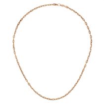 A GOLD LINK CHAIN NECKLACE in 14ct yellow gold, clasp stamped 585, 51.0cm, 6.6g.