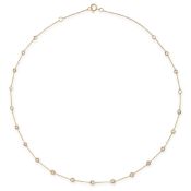 A DIAMOND CHAIN NECKLACE the chain set with a row of rose cut diamonds all totalling 2.25 carats,...