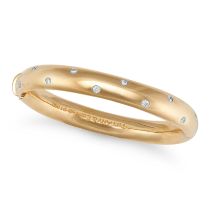 TIFFANY & CO., A DIAMOND ETOILE BANGLE the hinged bangle set with round brilliant cut diamonds, s...