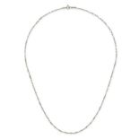 A PLATINUM CHAIN NECKLACE in platinum, comprisinga trace chain