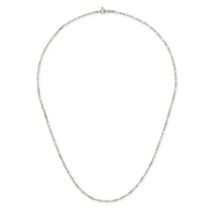 A PLATINUM CHAIN NECKLACE in platinum, comprisinga trace chain