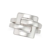 BOUCHERON, A DECHAINE RING in 18ct white gold, designed with interlocking batons, signed Bouchero...