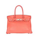 HERMES, A BOUGAINVILLEA BIRKIN 30 BAG Condition grade B. Produced in 2006. 30cm long, 23cm high...