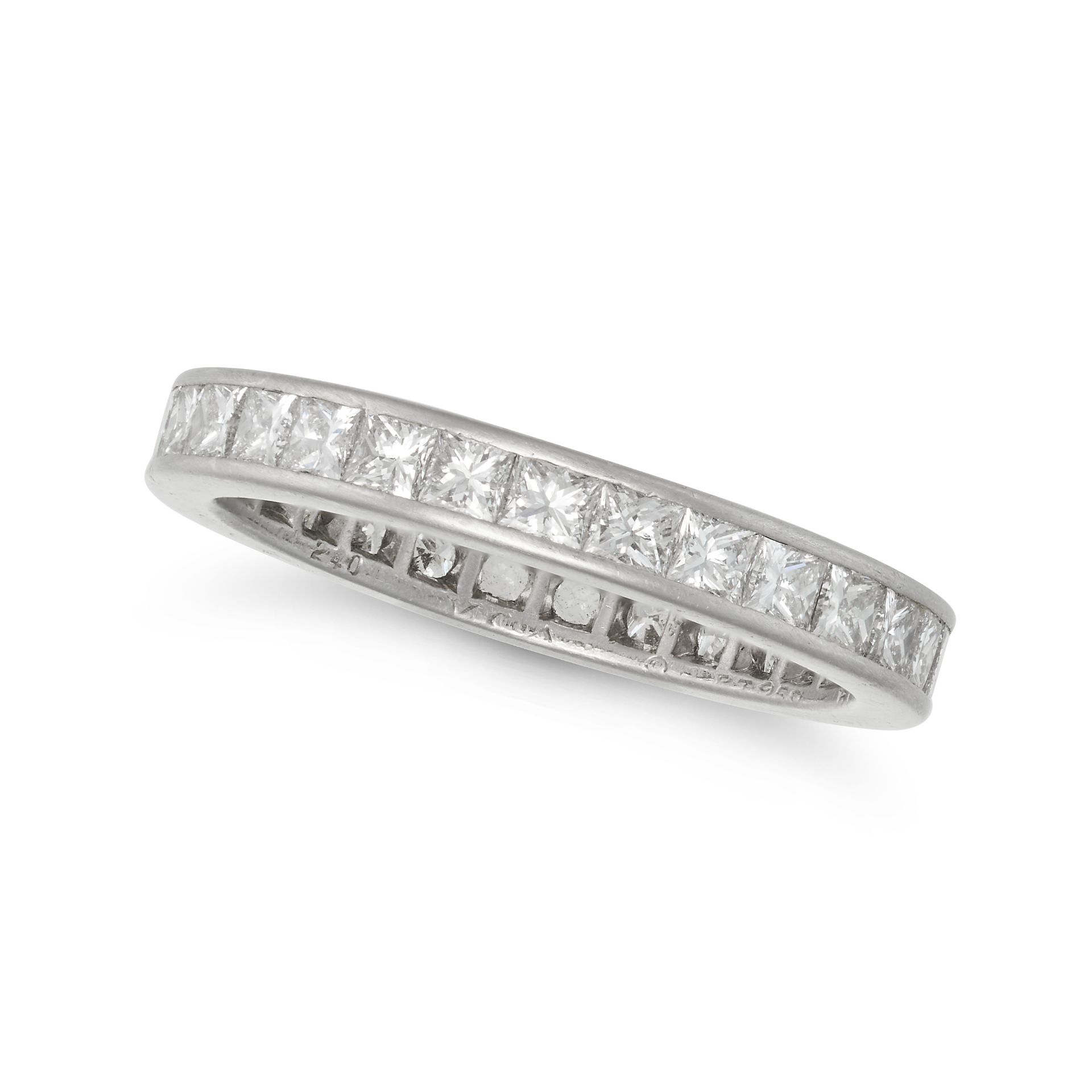 VAN CLEEF & ARPELS, A DIAMOND FULL ETERNITY RING set all around with princess cut diamonds all to...