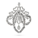 J.E. CALDWELL, AN ANTIQUE DIAMOND PENDANT, EARLY 20TH CENTURY in yellow gold and silver, the open...