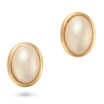 NO RESERVE - DIOR, A PAIR OF FAUX PEARL CLIP EARRINGS each set with a faux mabe pearl, signed Chr...