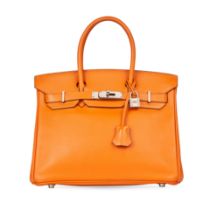 HERMÈS ORANGE BIRKIN BAG. Size 30. Condition grade B. Produced in 2007. Orange Swift leather ex...