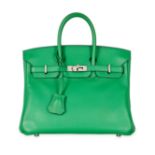HERMÈS BAMBOU BIRKIN BAG. Size 25. Condition grade B+. Produced in 2012. Bambou Swift leather e...