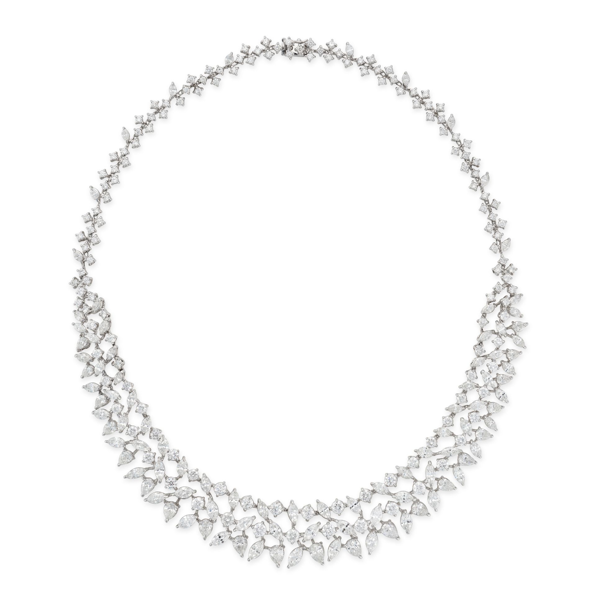 A 30.58 CARAT DIAMOND NECKLACE set throughout with marquise, pear and round brilliant cut diamond... - Bild 2 aus 2