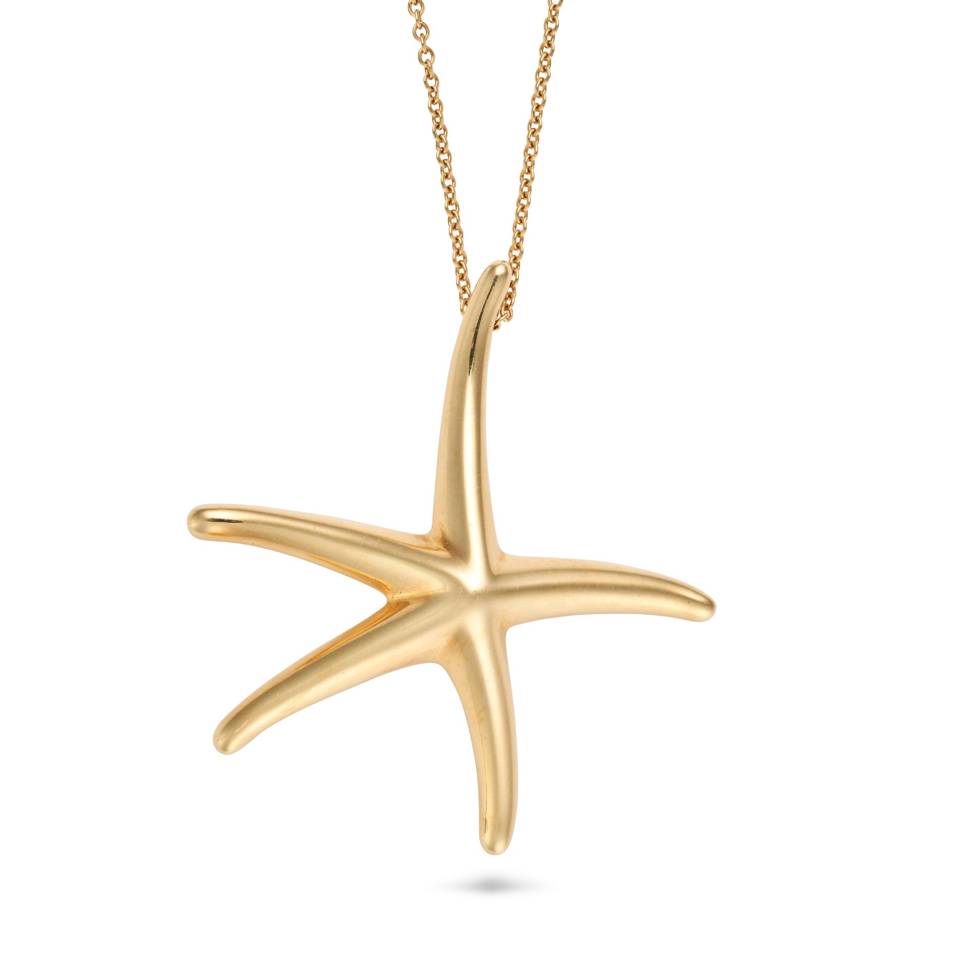 ELSA PERETTI FOR TIFFANY & CO., A STARFISH PENDANT NECKLACE the pendant designed as a starfish, s...