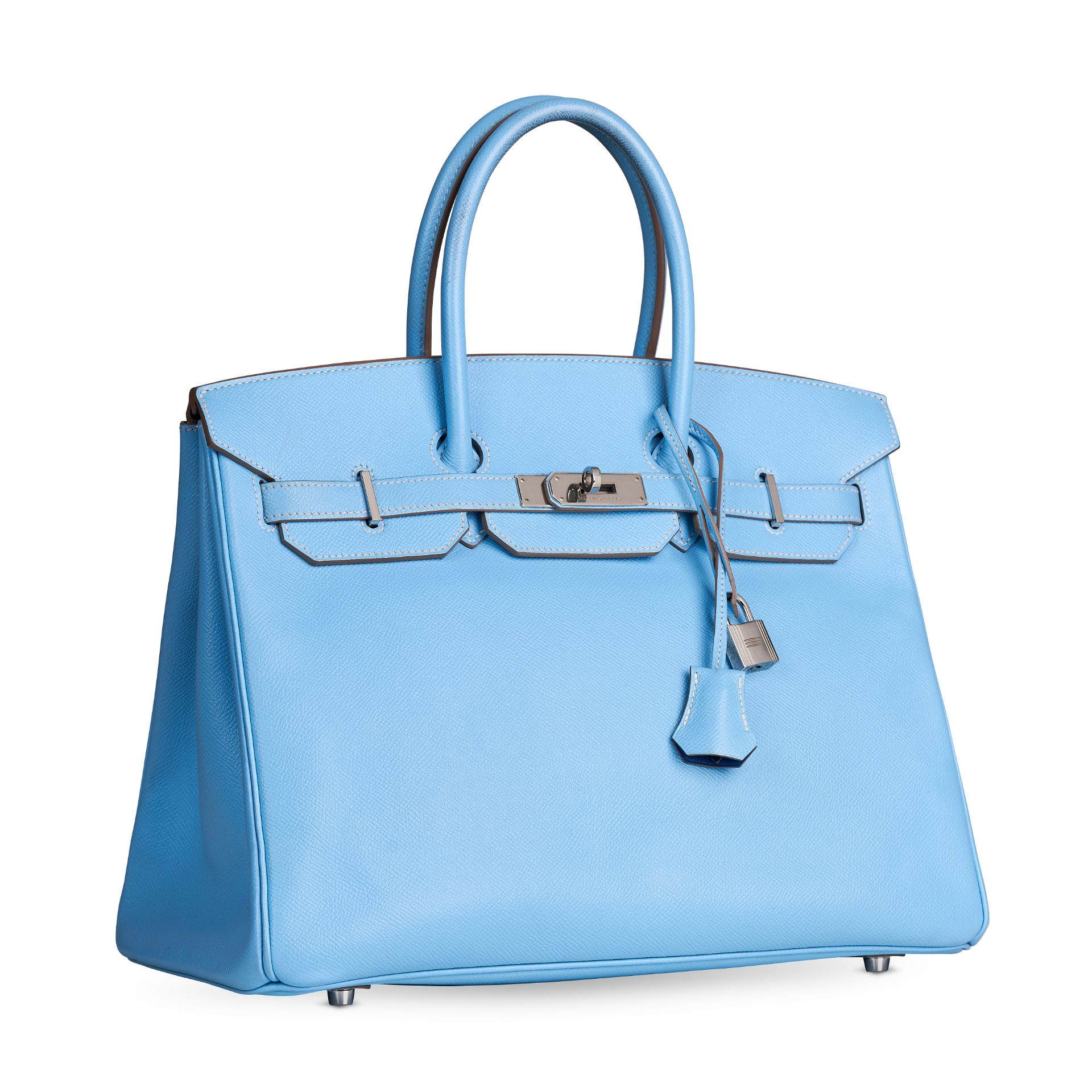 HERMÈS BLUE CELESTE/MYKONOS CANDY BIRKIN BAG. Size 35. Condition grade B+. Produced in 2011. Bl... - Image 2 of 5