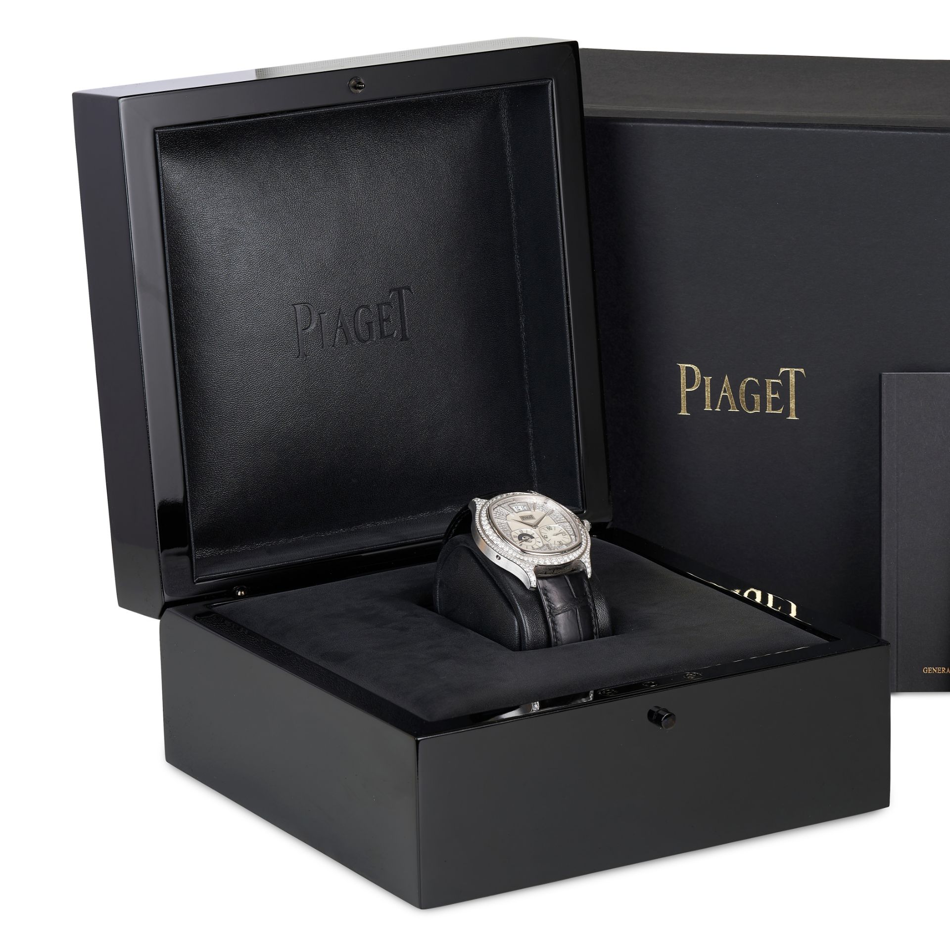PIAGET, A RARE POLO EMPERADOR DUAL TIME WATCH REF G0A32018 in 18 carat white gold, case set with ... - Image 3 of 4