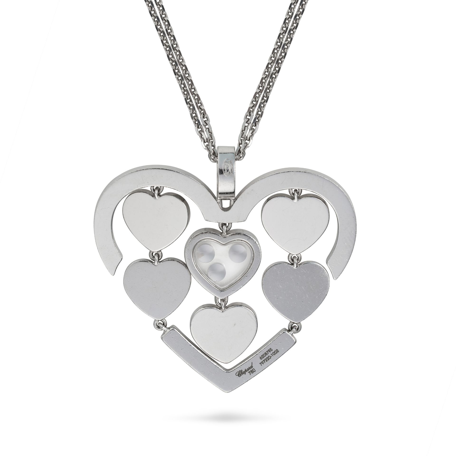 CHOPARD, A DIAMOND HAPPY AMORE PENDANT NECKLACE the openwork pendant designed as a heart set with... - Bild 2 aus 2