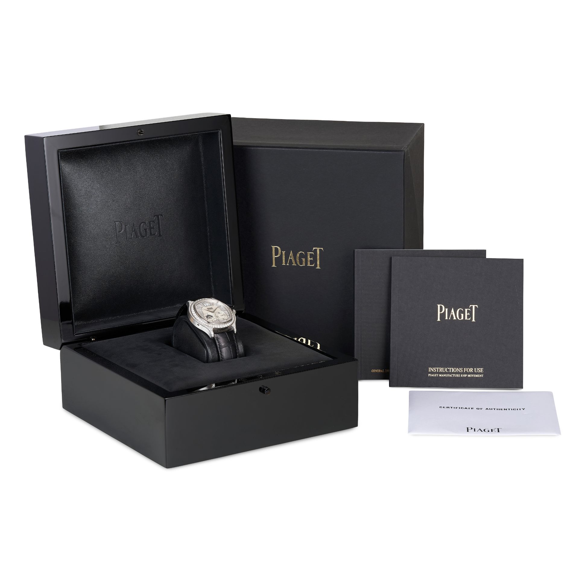 PIAGET, A RARE POLO EMPERADOR DUAL TIME WATCH REF G0A32018 in 18 carat white gold, case set with ... - Image 4 of 4