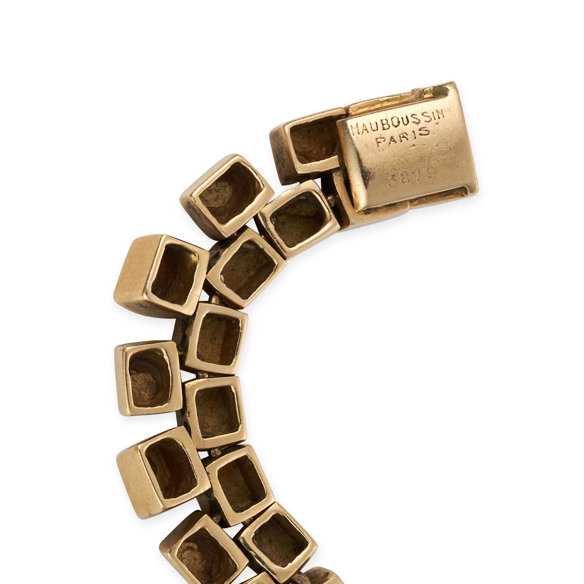 GEORGES L'ENFANT FOR MAUBOUSSIN, A GOLD CUBES BRACELET, 1970S in 18ct yellow gold, comprising two... - Image 2 of 2