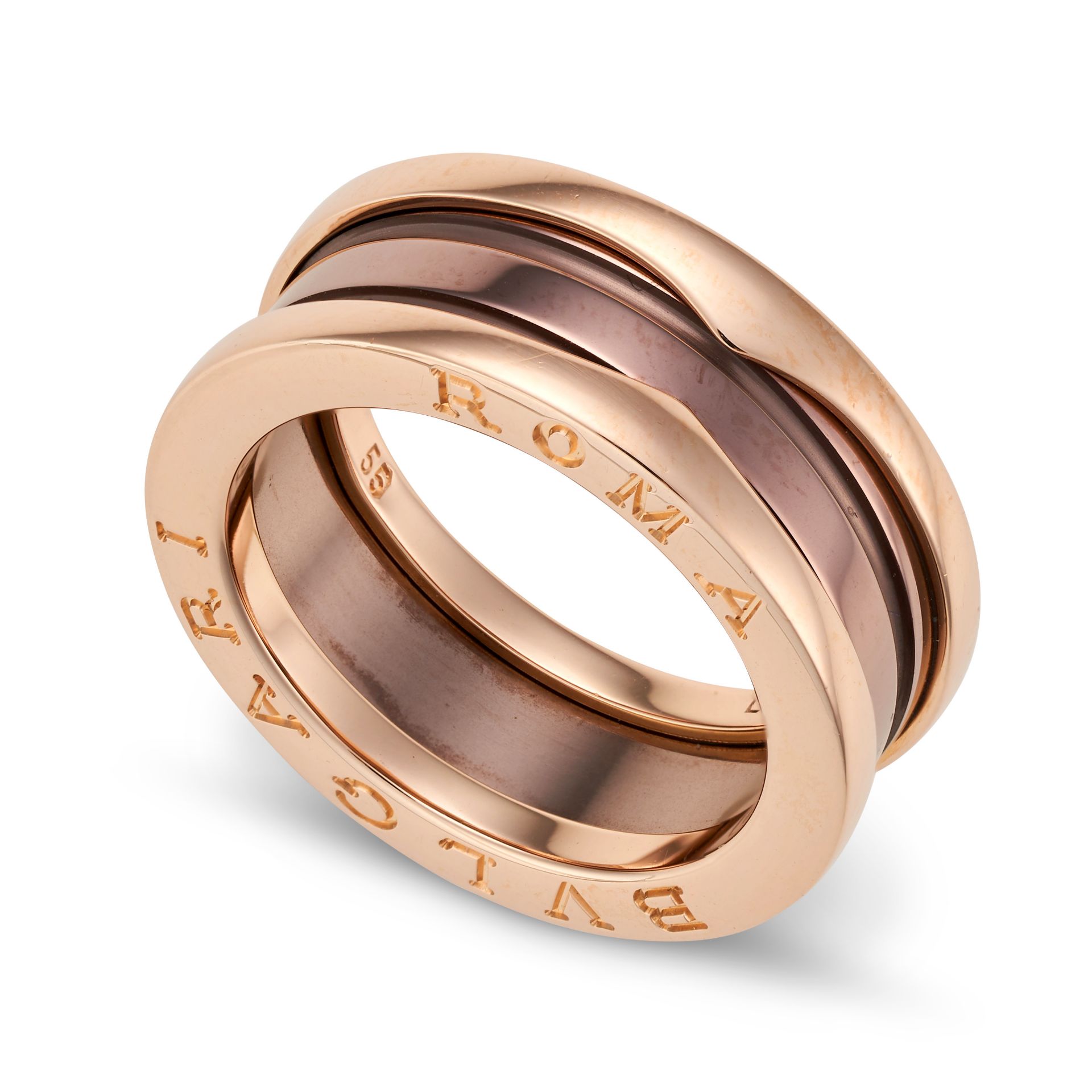 BULGARI, A B.ZERO 1 RING the band with engraved lettering 'BVLGARI ROMA' to the sides, signed Bul... - Bild 2 aus 2