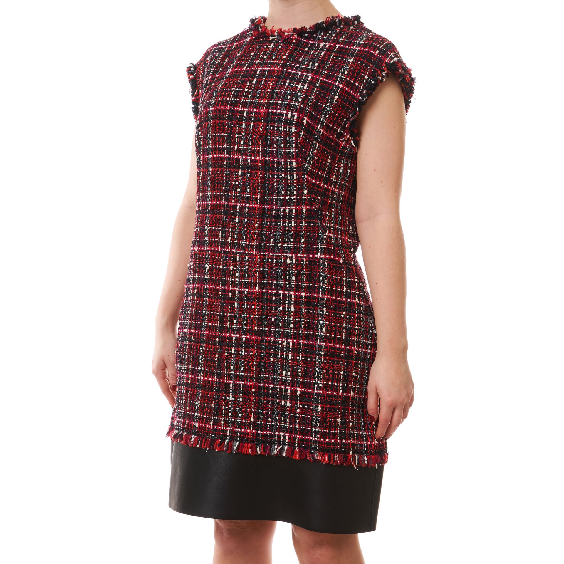 NO RESERVE ALEXANDER MCQUEEN TWEED SLEEVELESS DRESS