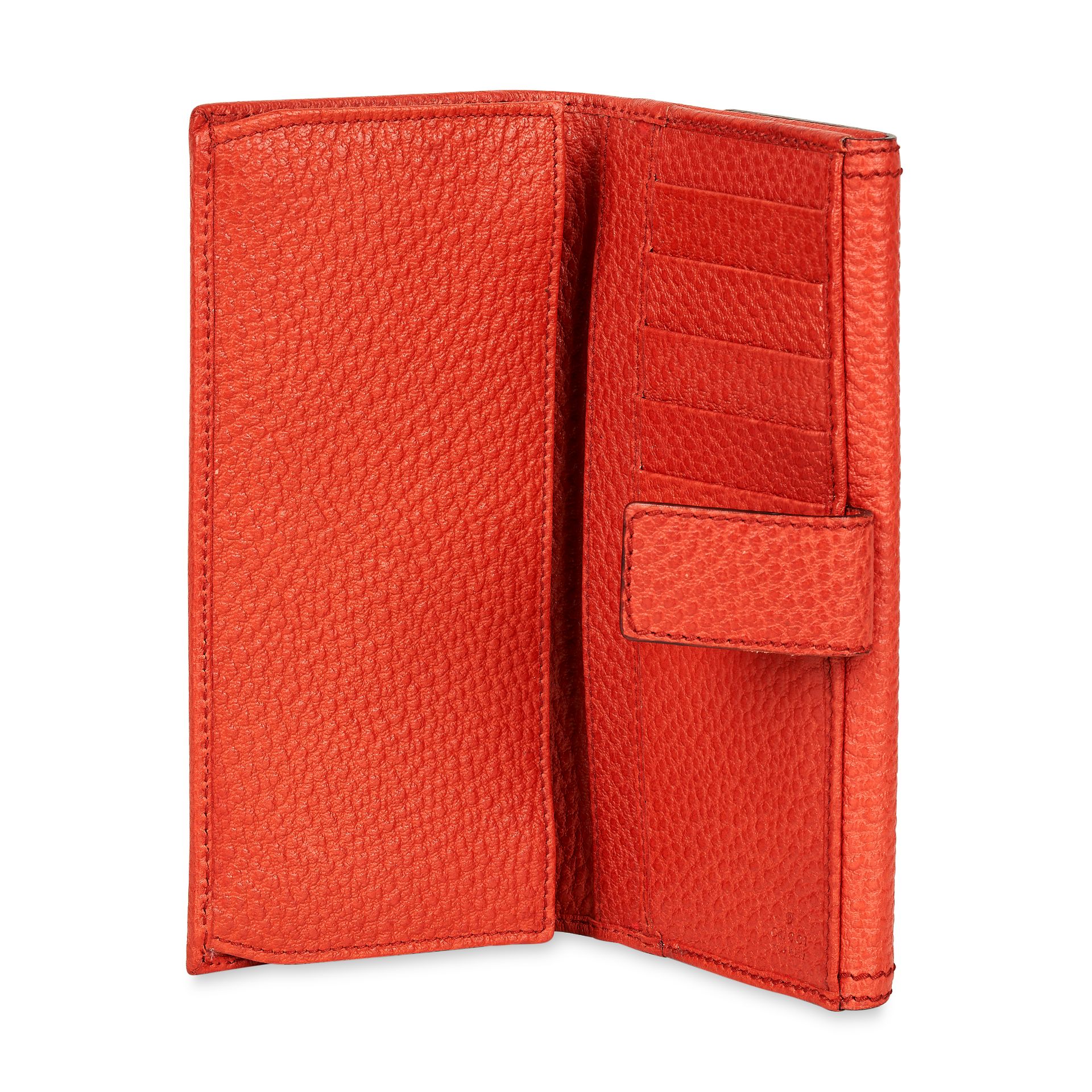 GUCCI RED LEATHER BAMBOO WALLET - Bild 2 aus 3