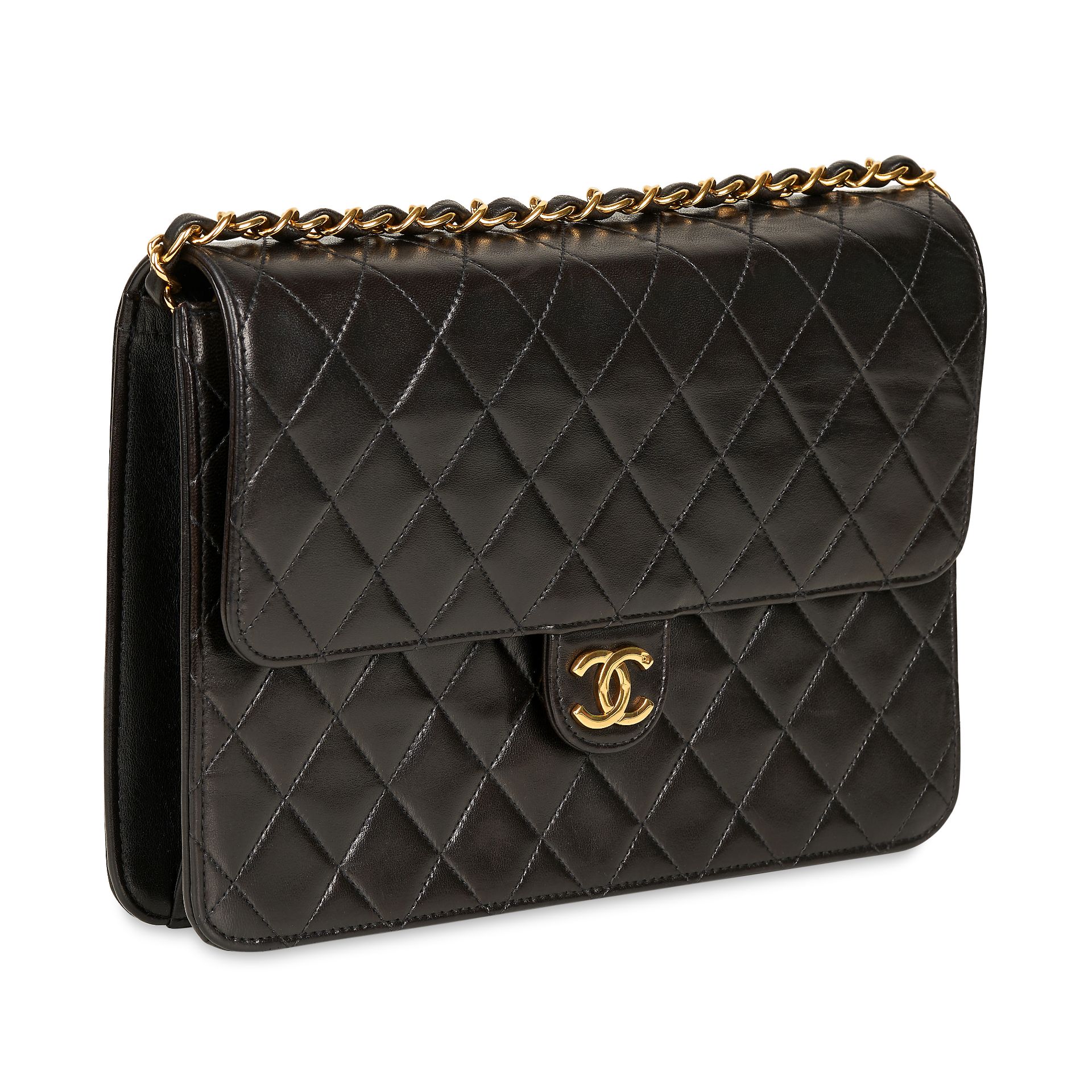 CHANEL VINTAGE LAMBSKIN SINGLE FLAP BAG - Image 2 of 3