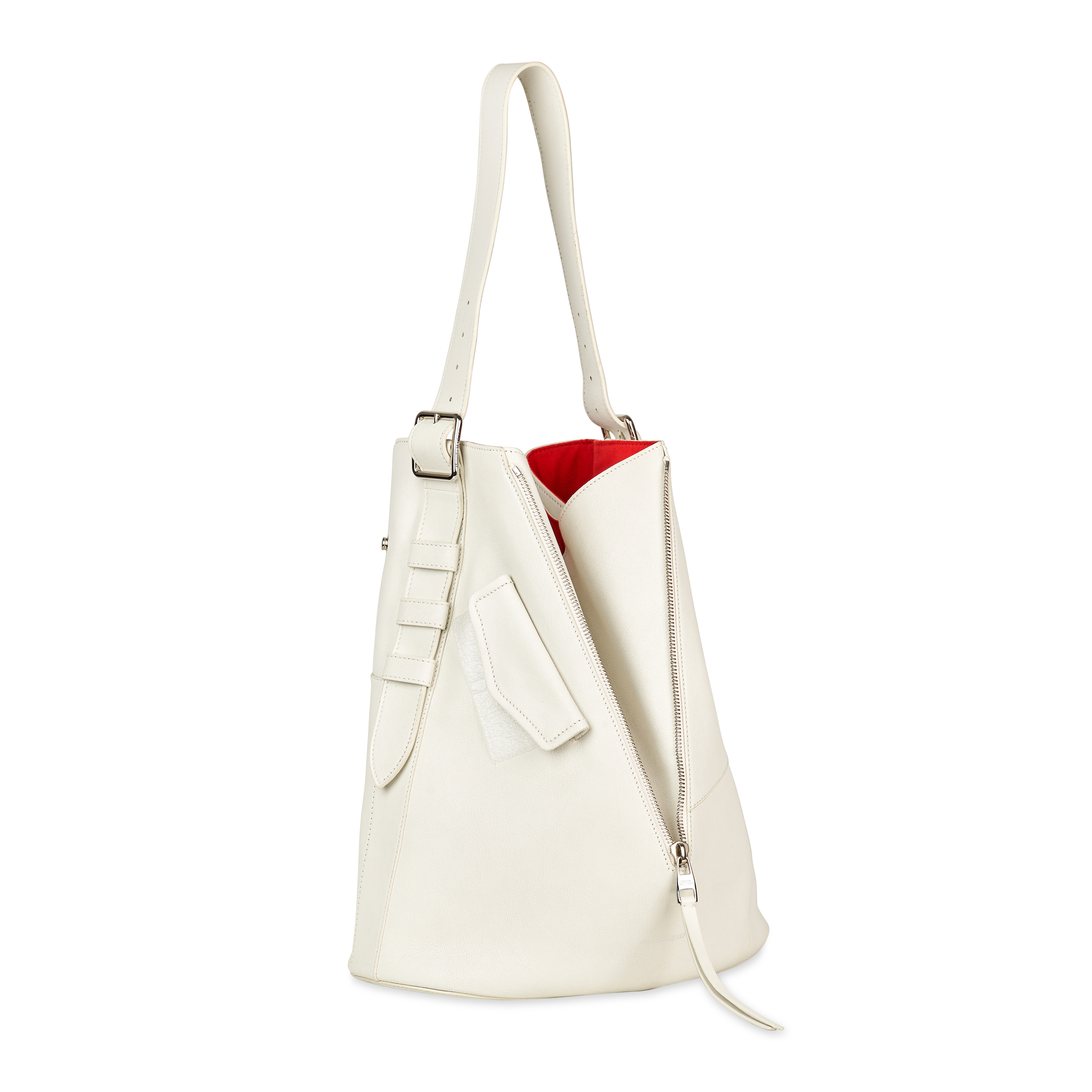 ALEXANDER MCQUEEN WHITE LEATHER BUCKET BAG - Image 2 of 4