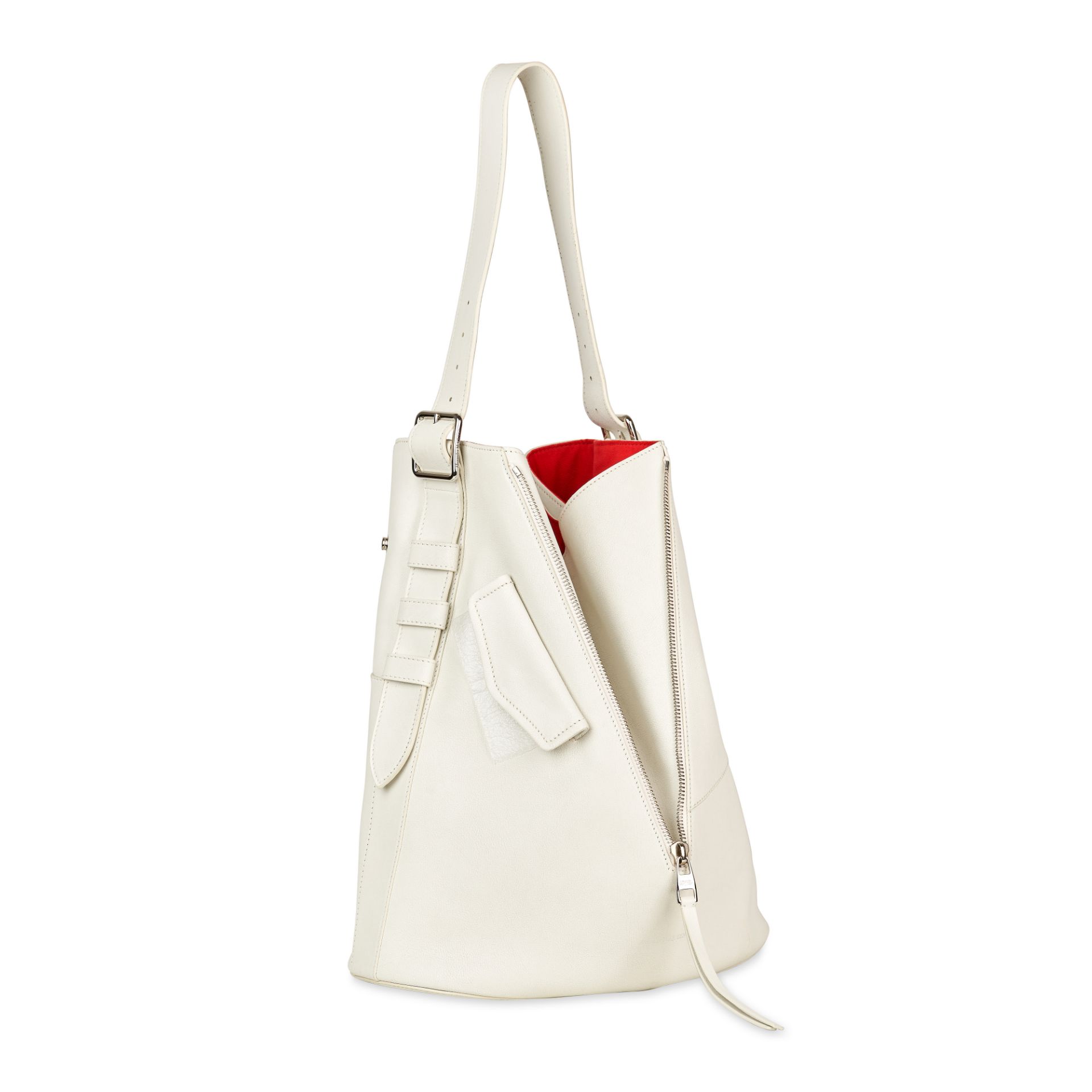 ALEXANDER MCQUEEN WHITE LEATHER BUCKET BAG - Bild 2 aus 4