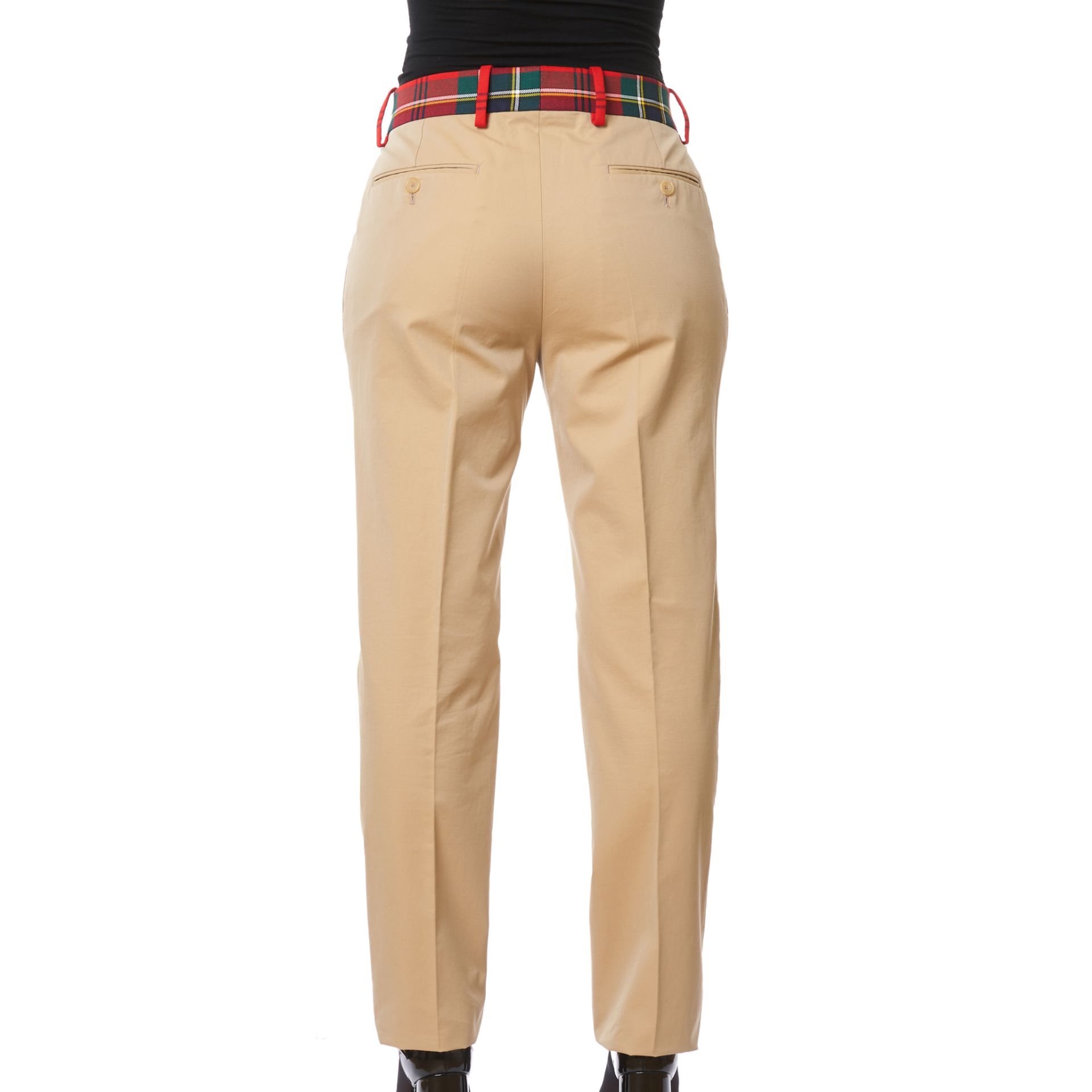 NO RESERVE ALEXANDER MCQUEEN BEIGE TROUSERS - Image 2 of 2