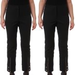 NO RESERVE ALEXANDER MCQUEEN BLACK TROUSERS WITH ZIPS