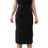 NO RESERVE ALEXANDER MCQUEEN BLACK LACE PENCIL SKIRT