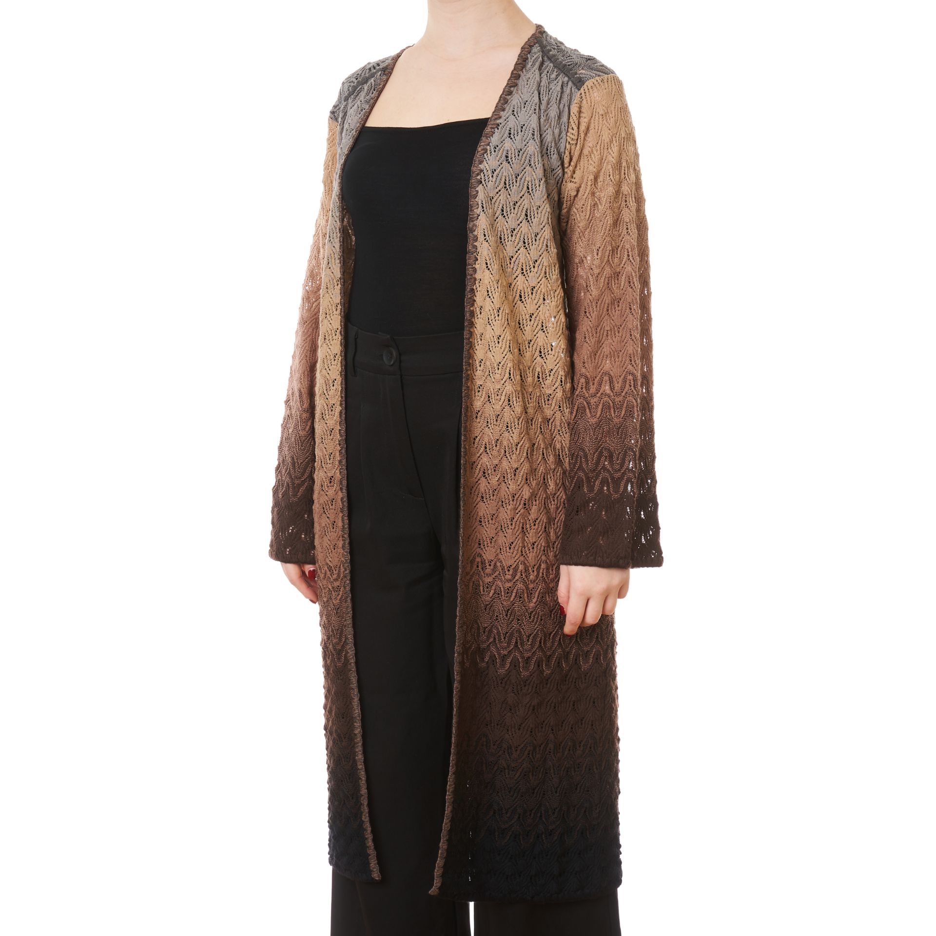 NO RESERVE MISSONI OMBRE LONG KNIT CARDIGAN - Image 2 of 4