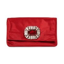 JIMMY CHOO SATIN TITANIA CLUTCH BAG