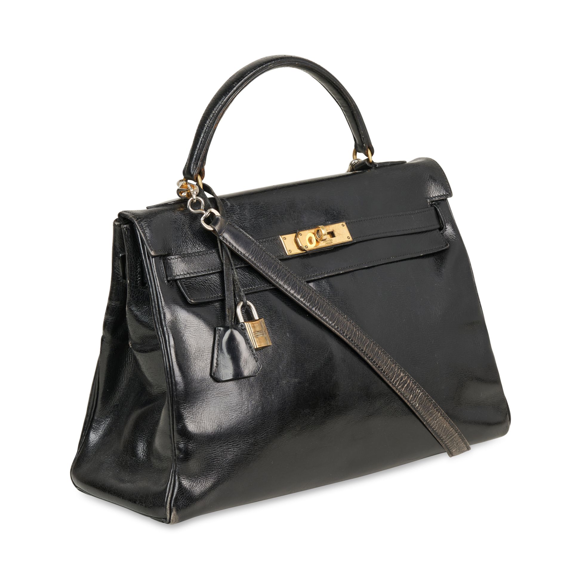 HERMÈS VINTAGE NOIR KELLY 32 BAG - Image 2 of 4