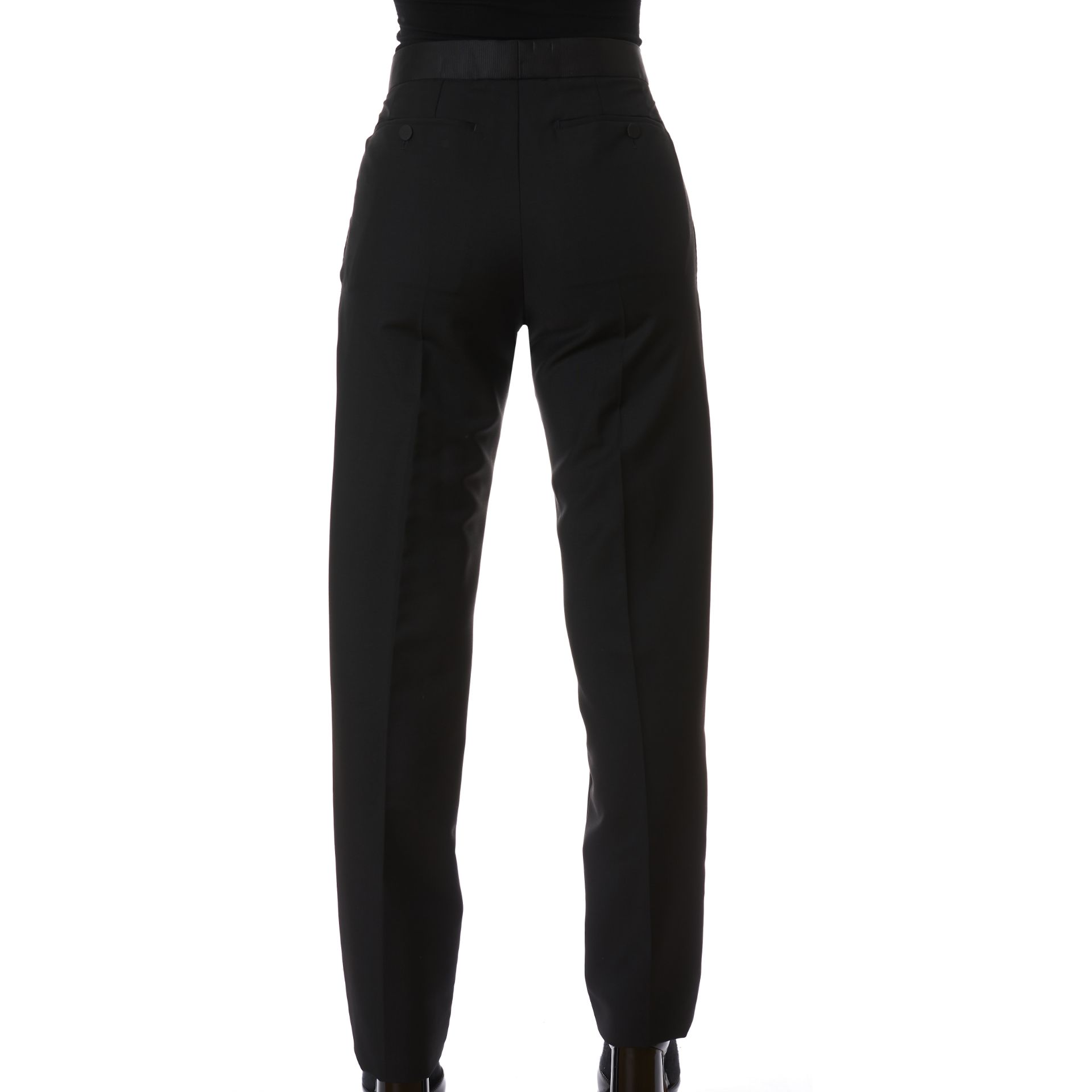 NO RESERVE ALEXANDER MCQUEEN BLACK TROUSERS - Image 2 of 2