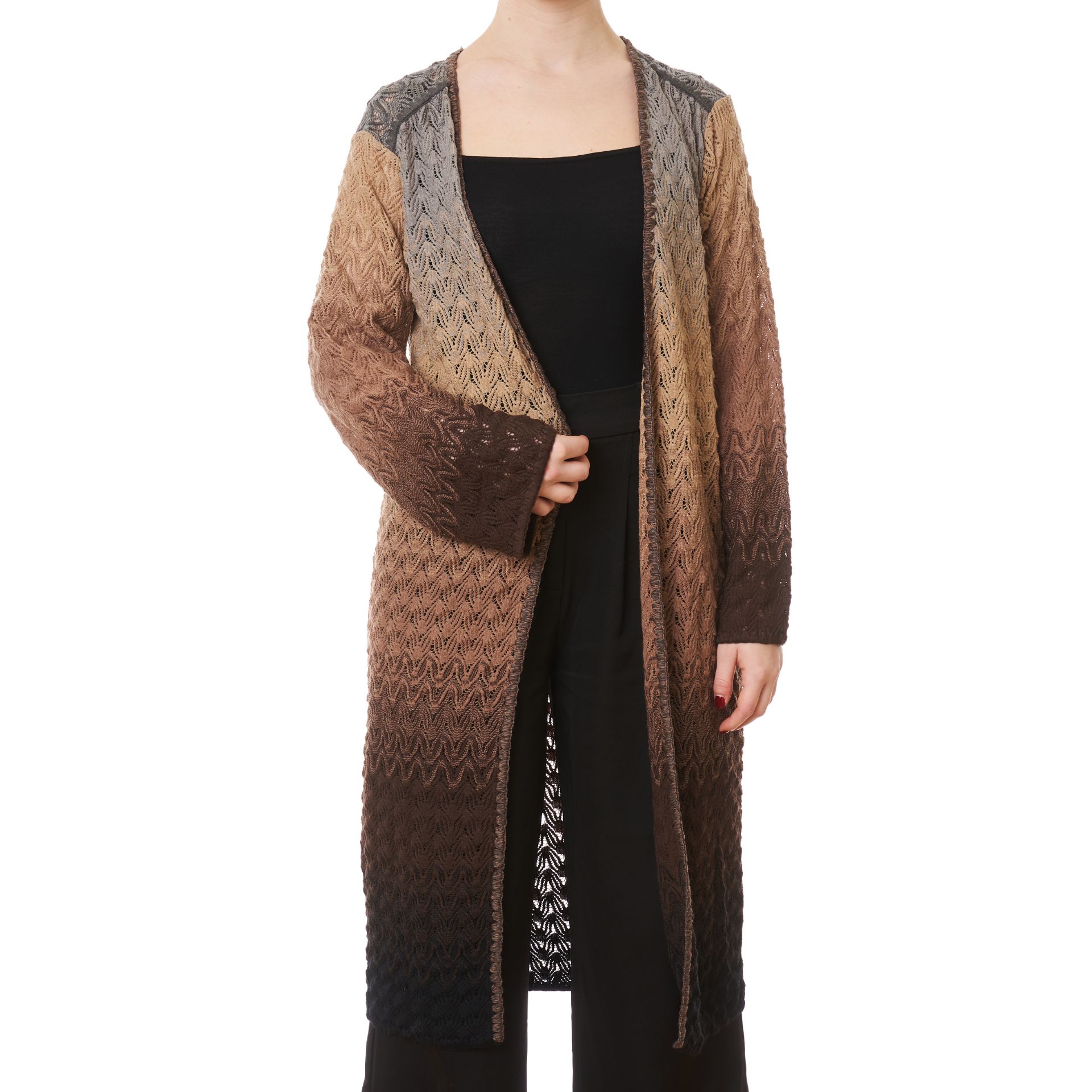 NO RESERVE MISSONI OMBRE LONG KNIT CARDIGAN - Image 3 of 4