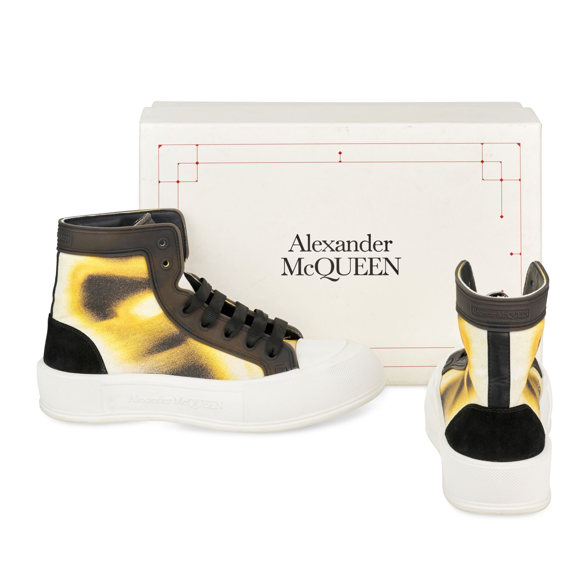 NO RESERVE ALEXANDER MCQUEEN CANVAS HIGH TOP SNEAKERS - Bild 2 aus 2