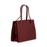 NO RESERVE LAUNER VINTAGE MAROON LEATHER BAG