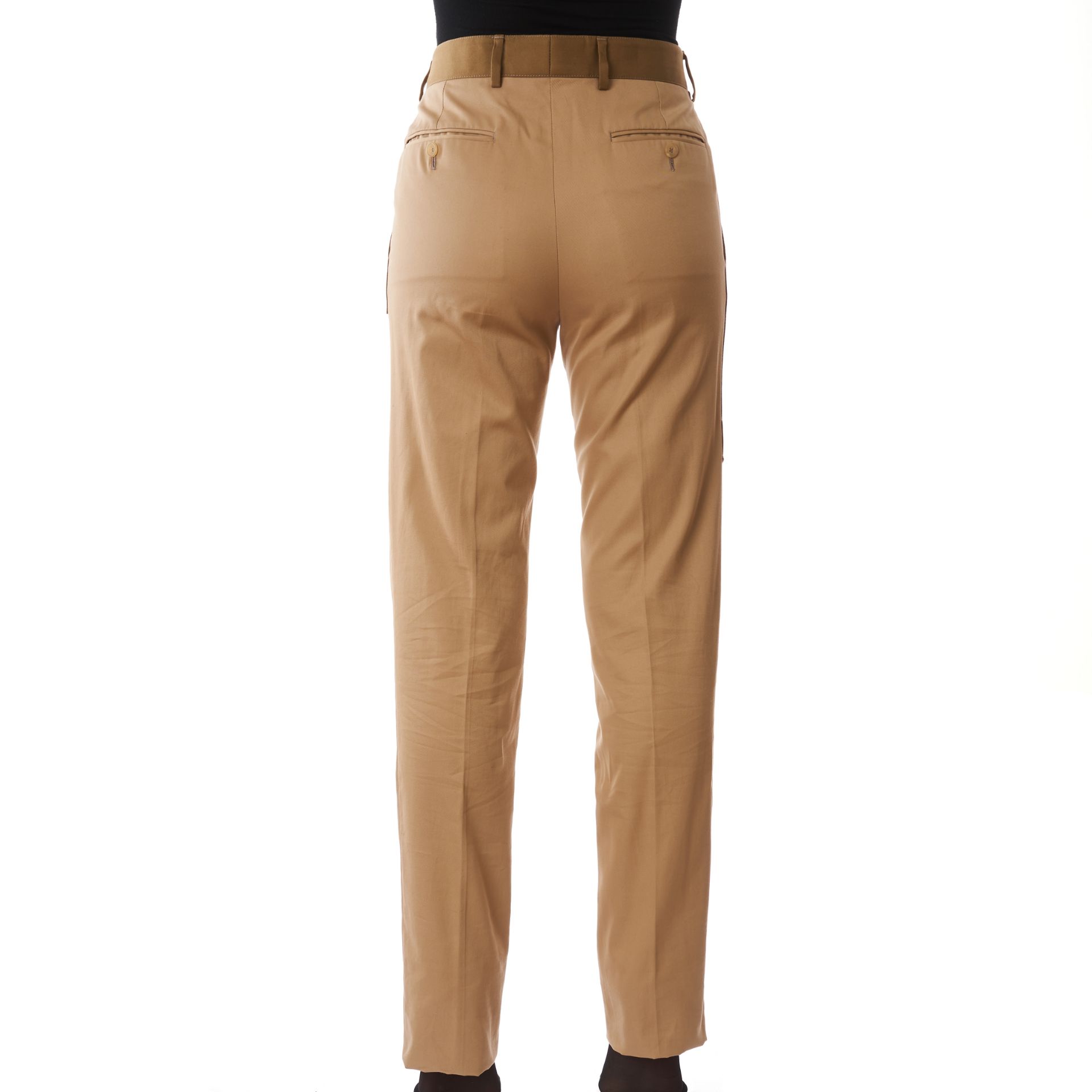 NO RESERVE ALEXANDER MCQUEEN TWO TONE BEIGE TROUSERS - Image 3 of 3