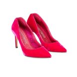 NO RESERVE ALEXANDER MCQUEEN PINK VELVET OFELIA PUMPS