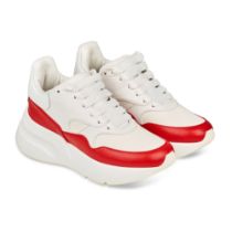 NO RESERVE ALEXANDER MCQUEEN TWO TONE LEATHER SNEAKERS