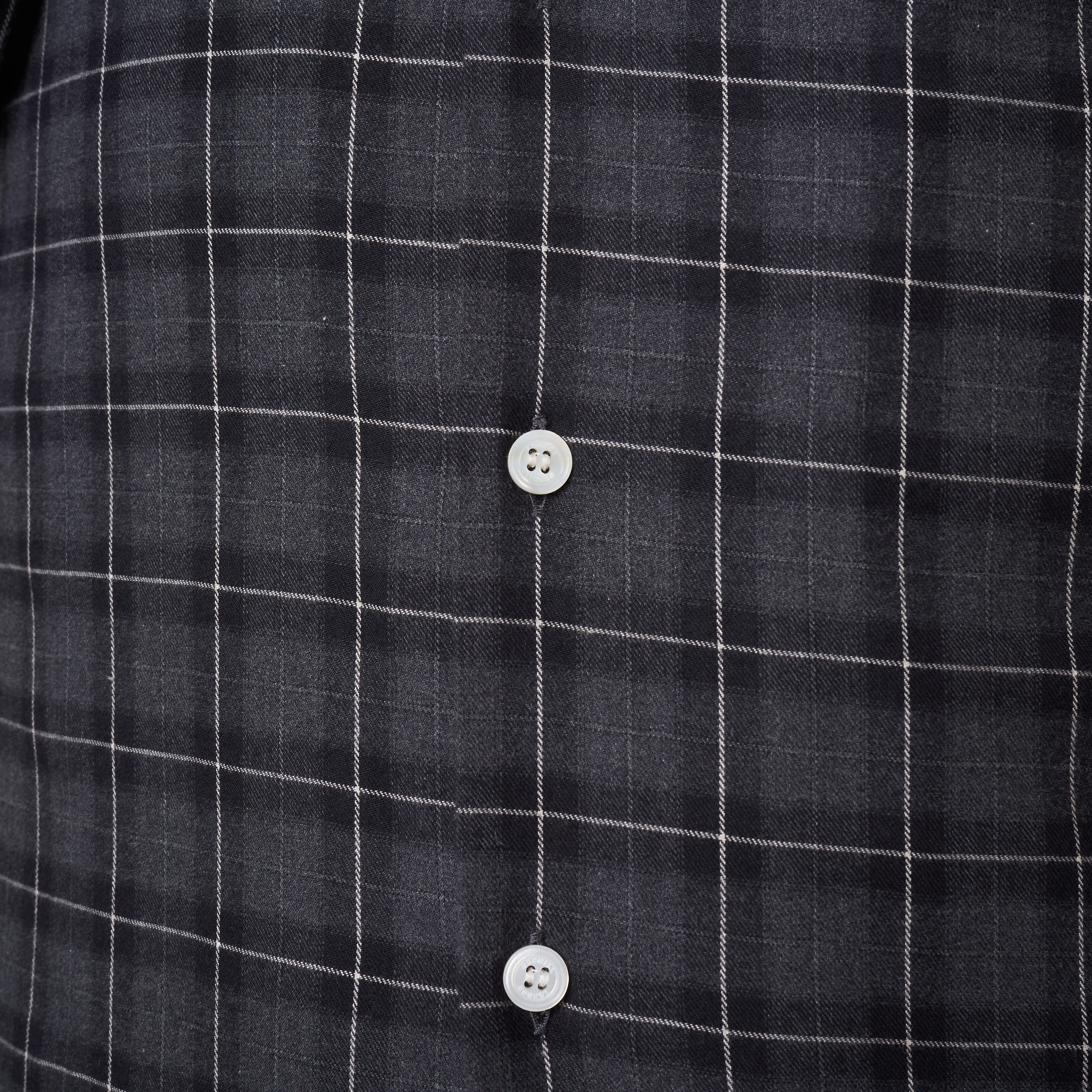 NO RESERVE DUNHILL MEN’S GREY CHECKERED SHIRT - Image 3 of 3