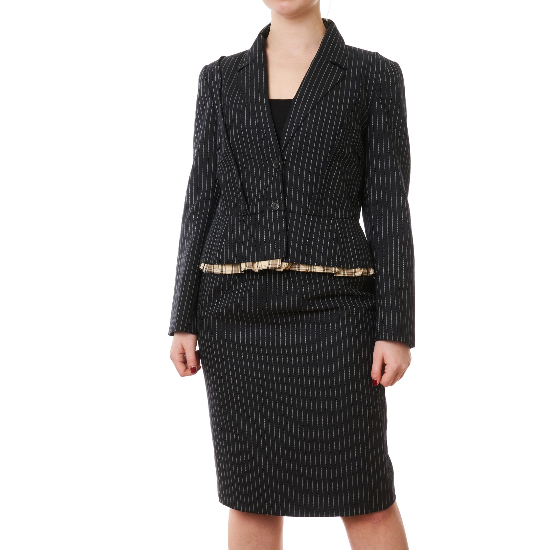 LOUIS VUITTON WOOL AND CASHMERE JACKET AND SKIRT SET