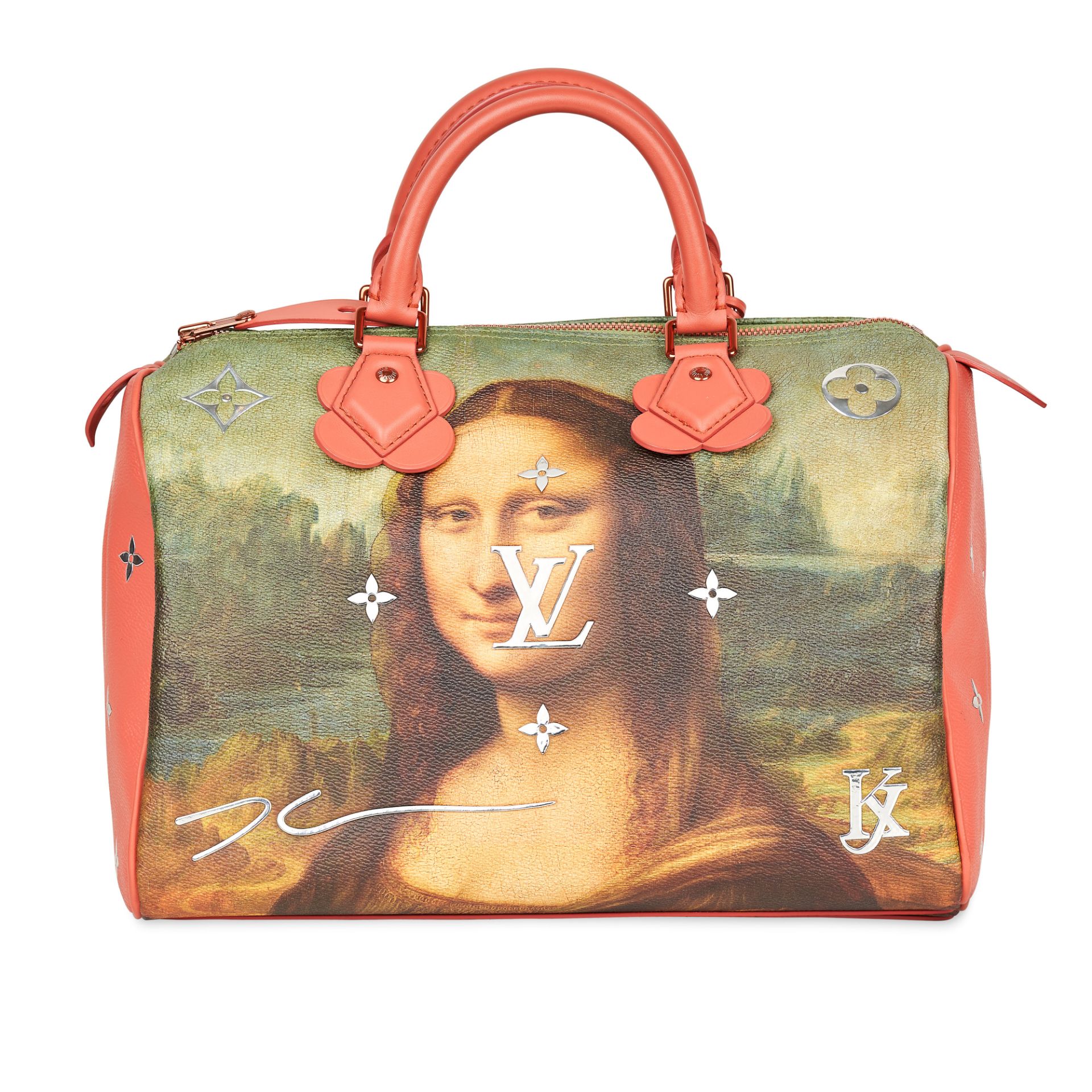 LOUIS VUITTON MASTERS JEFF KOONS DA VINCI MONA LISA SPEEDY 30 BAG - Image 2 of 3