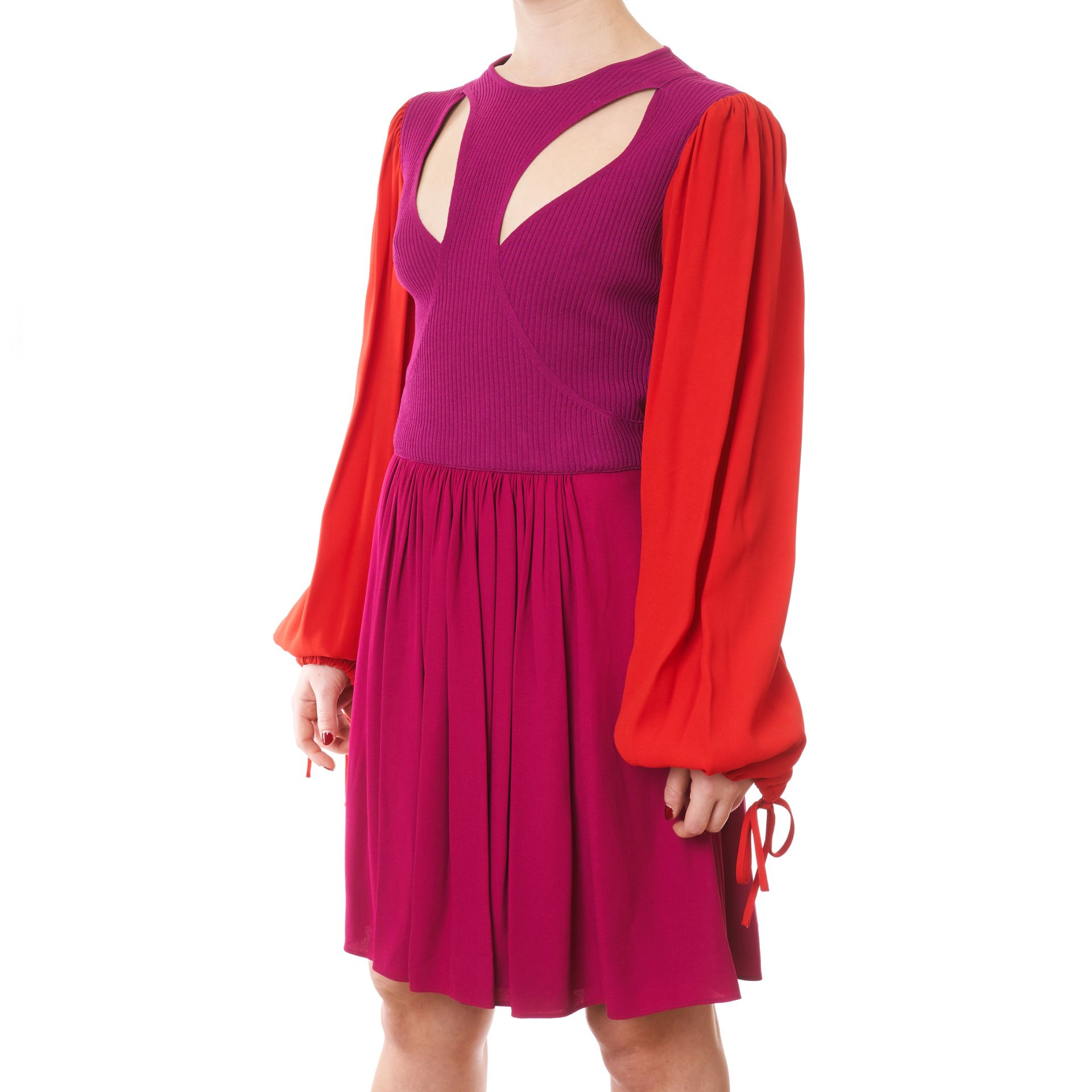 NO RESERVE ALEXANDER MCQUEEN KNIT BALLOON SLEEVE DRESS - Image 2 of 3