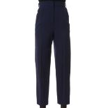 NO RESERVE ALEXANDER MCQUEEN NAVY BLUE TROUSERS